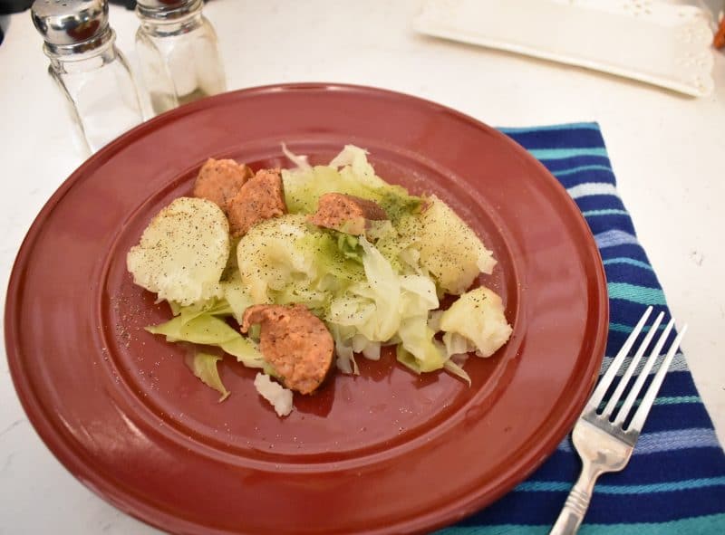 Cabbage, Potato & Sausage Pressure Cooker Meal