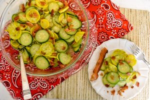Bacon Fried Squash and Zucchini
