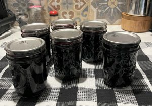 Canning sweet blueberry jam